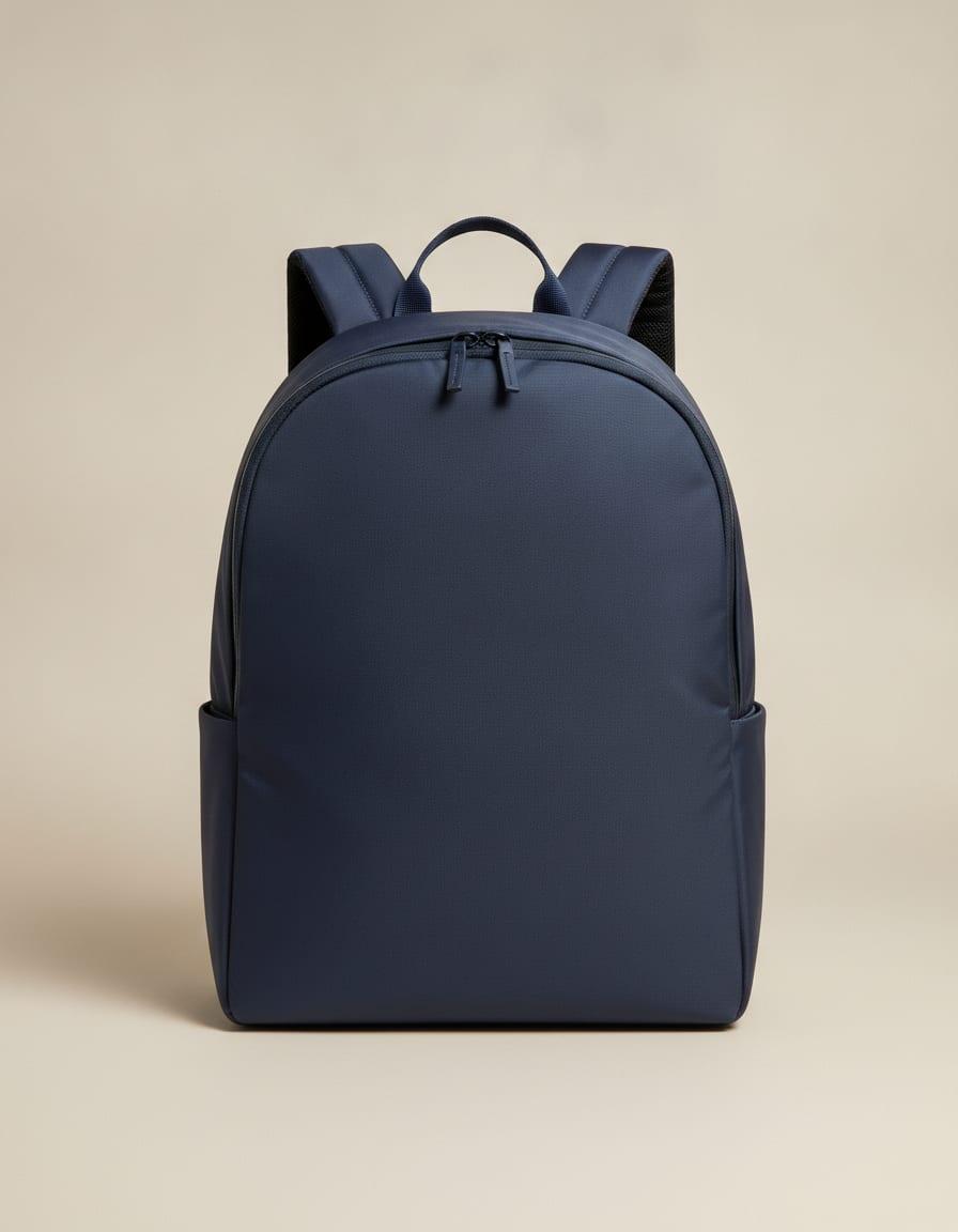 Harbor City Backpack, front view on a studio backdrop