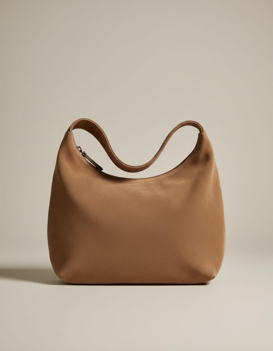 Ondine Slouch Hobo, front view on a studio backdrop