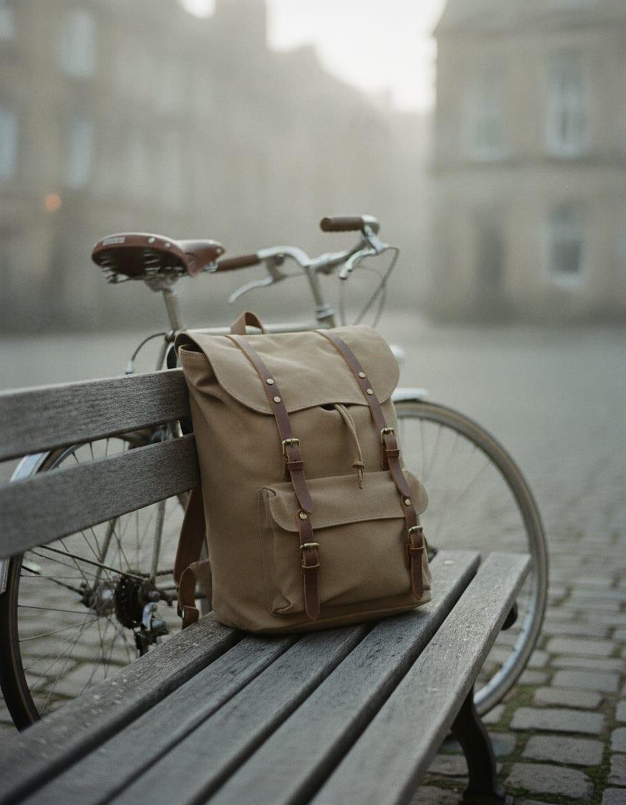 Ridge Commuter Backpack photographed in use