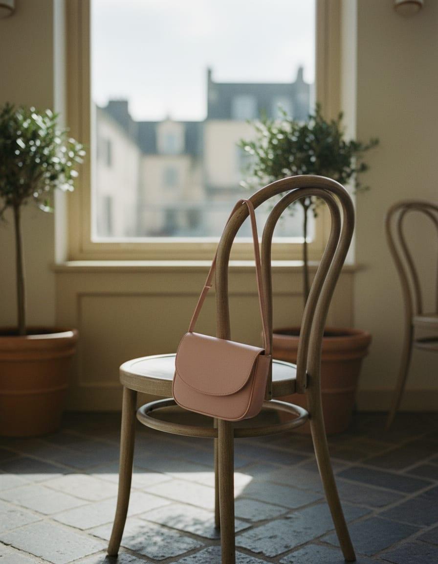 Solene Mini Crossbody photographed in use